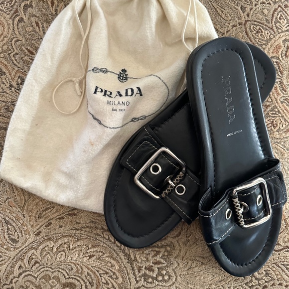 Prada Leather Sandals - Picture 2 of 5